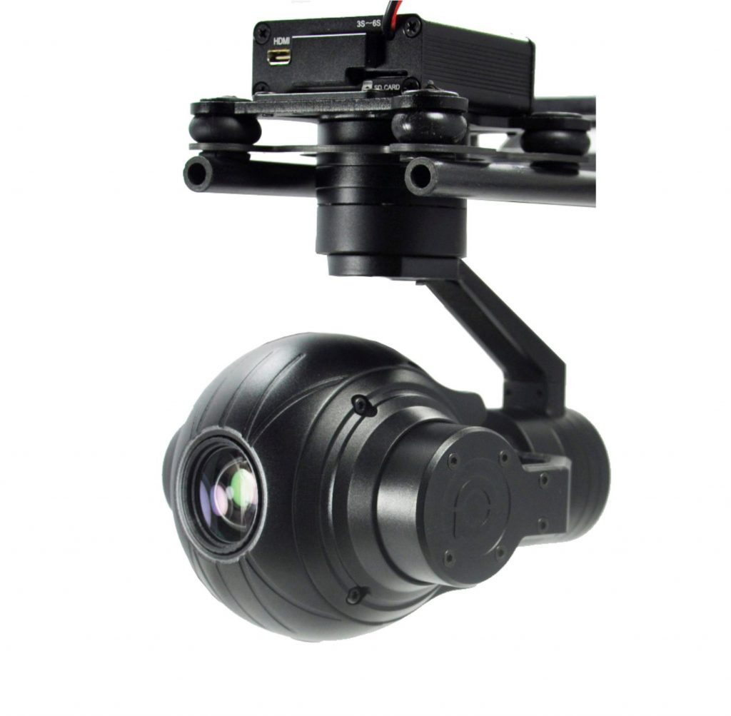 3 axis stabilizer UAV gimbal optical zoom dji video camera for drone